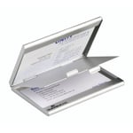 Durable BUSINESS CARD BOX duo visitkortshållare Gjuten aluminium Silver