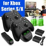 Chargeur Rapide Pour Manette Xbox Série X, Double Station De Charge + 2 Supports De Batterie Rechargeables