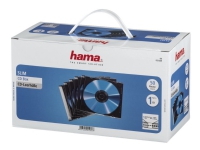Hama - Tunt fodral för arkiverings-CD - kapacitet: 1 CD - svart, transparent (paket om 50)