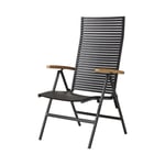 Cinas - Mood Positionsstol i Teak och Antracit Aluminium