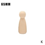 Peg Dolls Unfinished Chips-ready Paint Stain Waldorf Wood Toy K 65mm Girl