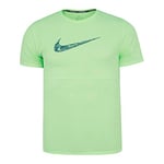 Nike DA0210-358 M NK Breathe Run TOP SS WR GX T-Shirt Mens Ghost Green/(Dark Teal Green) S