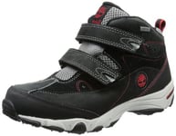 Timberland Ossipee FTK_Ossipee H&L GTX Mid, Chaussures de randonnée garçon - Noir - Schwarz (Black with Red), 39 EU