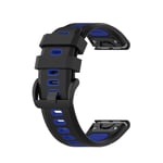 Garmin Fenix 5/6 armband Silikon Svart blå
