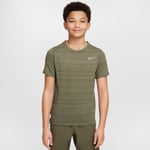 Nike Dri-Fit Miler T-shirt XS 122-128 Grön för aktiva löpare
