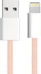 Cable Iphone, Chargeur Iphone [], Nylon Tressé Rose, Cordon Usb Charge Rapide, Connecteur Lightning, Ultra Durable, Cable Pour Iphone 14/13/12.., Ipad, Airpod, (1M), 600400[CAB4190294]