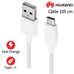 Câble USB-C Original 102 cm Pour HUAWEI MATE 20 - MATE 20 Pro - Honor Play - MATE 20 Lite - Honor 10 - P20 Pro - P20 - P20 L... et +