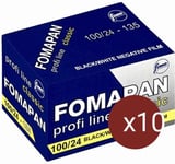 FOMA Fomapan Classic 135 100 ASA 36 Poses - Lot de 10