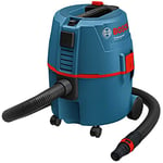 Bosch Professional Wet/Dry Extractor GAS 20 L SFC (1.200 Watt, incl. Coarse dirt nozzle, Crevice nozzle, Universal power tool adapter, 2x dust extraction pipe, universal hose), Blue