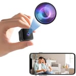 OBEST Mini Caméra 4K Surveillance WiFi sans Fil Batterie,Webcam de Vision Nocturne Super Infrarouge,Enregistrement à Détection de Mouvement,Caméras Espion,Extérieure/Intérieure,SD/Cloud