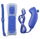 Remote Plus + Nunchuck kompatibel med Wii-Wii U, Mörkblå