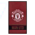 Manchester United FC Identity Crest Strandhandduk En Storlek Röd/Vit Red/White/Black One Size