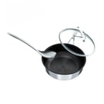SteelShield C-Series Chef Pan & Spoon Stainless Steel Cookware - 24 cm