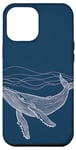 Coque pour iPhone 12 Pro Max Whales Blue Ocean Minimalist Phone Cover