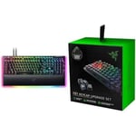 Razer BlackWidow V4 Pro (Green Switch) - UK Layout + PBT Keycap Upgrade Set - Classic Black - US/UK