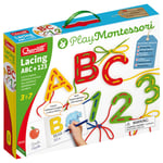 Quercetti Play Montessori ABC + 123 Pyssel-set | Röd | 3-6