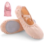 Palazen Canvas Ballet Shoes Split Sole Light Pink