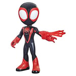 Marvel Hasbro Spidey et Ses Amis Extraordinaires, Figurine de héro géante 22 cm Miles Morales, Jouet pour Enfants à partir de 3 Ans