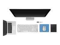 Rapoo M300 Silent - Mus - Optisk - 7 Knappar - Trådlös - 2.4 Ghz, Bluetooth 4.0, Bluetooth 3.0 - Trådlös Usb-Mottagare - Grå