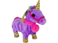 Enhörning Maskot Interaktiv Häst Lila Gyllene Vingar Lean Toys