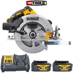 Dewalt DCS570 18V XR Brushless Circular Saw 184mm + 2 x 4Ah Batteries & Charger