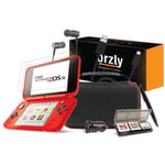 Orzly 2DSXL Accessories, Ultimate Starter Pack for New Nintendo 2DS XL (Bundle includes: Car Charger/USB Charging Cable/RED Stripe Edition Console Case & more
