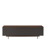 Canaletto TV Cabinet 135, Dark Walnut / Plomb Lacquer, On Legs