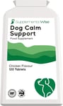 Dog Calming Tablets - 120 Chicken Flavour for Dogs Supplement - Dog...
