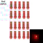 T5 LED-ljus Dashboardljus RÖD 20ST 20ST Red 20Pcs-20Pcs