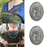 2pack Viking Wolf Mönster Brosch Badge För Kläder Skjorta Jacka Tillbehör