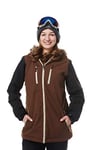 Light Flow Veste Femme, Dark Brown/Black, m
