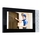 (UK Plug)Video Intercom System 52 Ring Weatherproof Video Doorbell Intercom Kit