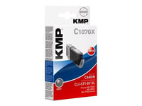 KMP C107GX - 11 ml - à rendement élevé - gris - compatible - cartouche d'encre (alternative pour : Canon CLI-571GYXL) - pour Canon PIXMA MG7750, MG7751, MG7752, MG7753, TS8050, TS8051, TS8052, TS8053, TS9050, TS9055