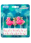 Tropical Flamingo Hawaiian Party Candle Set Pk5