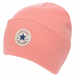 Converse Womens Beanie Hat.new Chuck Taylor Pink Warm Woolly Knitted Cap Con588