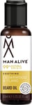 Beard Oil for men by Man Alive 99% Natural skincare 50ml with Oatmeal, Argan Oi