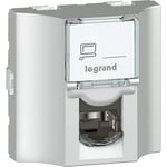 10 st Mosaik datauttag förlängningslänk RJ45 Cat-6 FTP 2M aluminium
