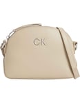 Calvin Klein Axelremsväska med rundad kant beige -