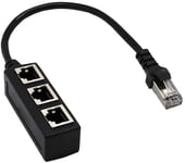 Cable adaptateur Ethernet r¿¿seau 1 ¿¿ 3 ports, r¿¿partiteur de cable r¿¿seau, cable d'extension Ethernet un ¿¿ trois