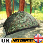 1 Person Instant Pop-Up Camping Tent Family Hiking Fishing Camouflage + Bag UK