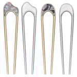4 st metallhårklämma uppsättning chignon stift U-formade hårklämmor hårnålar klämmor kvinnor dekorativt hårhållare vintage hårnål