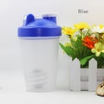 1 Pc 400 Ml Beverage Cup With Stirring Ball Shaker Bottle Mixer Blue