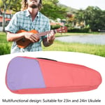 (Pink Purple) Ukulele Case Adjustable Shoulder Straps Waterproof Oxford
