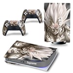 Kit De Autocollants Skin Decal Pour Console De Jeu Ps5 Corps Entier Anti-Rayures Dragon Ball Dragon, Version Cd-Rom T2003