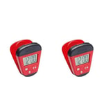 Taylor Kitchen Timer,Professional Portable Digital Timer with Memo Clip and Magnetic Back,Stopwatch Function,Red & Black,4 x 5.5 x 7 cm (Pack of 2)