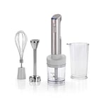 Cuisinart Cordless Pro Hand Blender and Mini Chopper, Rechargeable, Silver, RHB100U