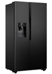 Teknix THSBS1791INBIX American 2 Door Side By Side Fridge Freezer - Black