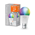 LEDVANCE Smart LED lamp with WiFi Technology, B22d-base matt Optics,RGBW Colours Changeable, Light Colour Changeable (2700K-6500K), 806 Lumen, 60W-Replacement, Smart dimmable, 1-Pack