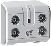 One For All Signal Booster/Splitter for TV - 4 Outputs (14x amplified) - Plug a