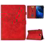 För Samsung Tab A 10.1 T580/T585 (2016) Präglad Flatbed Röd Red Samsung Galaxy Tab A 10.1 (201